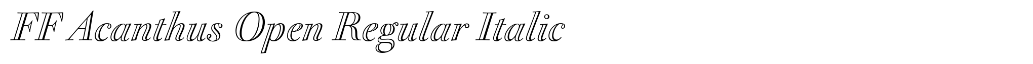 FF Acanthus Open Regular Italic image